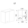 Горен модул за ъгъл с врата и рафт МФ-Токсано-11-17