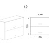 Горен модул с две хоризонтални врати МФ-Токсано-11-12
