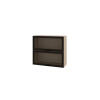 Горен модул с две хоризонтални стъклени врати Алу Глас-124