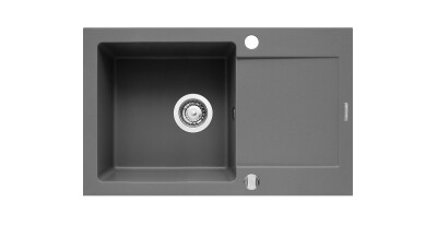 Мивка от гранит Mido (79x50) 1B 1D Индустриално сиво