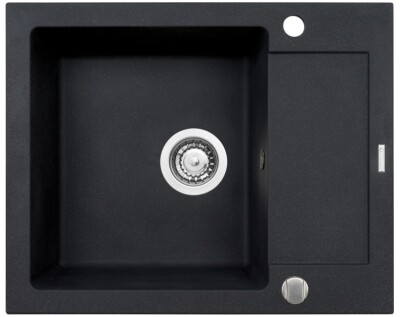 Мивка от гранит Mido (62x50) 1B 1D Черно