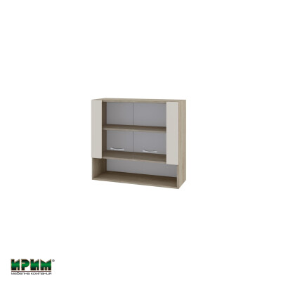 Горен модул с витринни врати и рафт АРС-Сатен-10