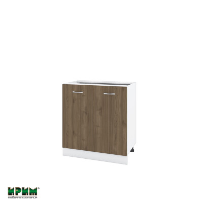 Долен модул за вграждане на мивка с две врати и рафт БО-Орех адмирал-23