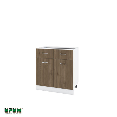 Долен модул с 2 чекмеджета,2 врати и рафт БО-Орех адмирал-26