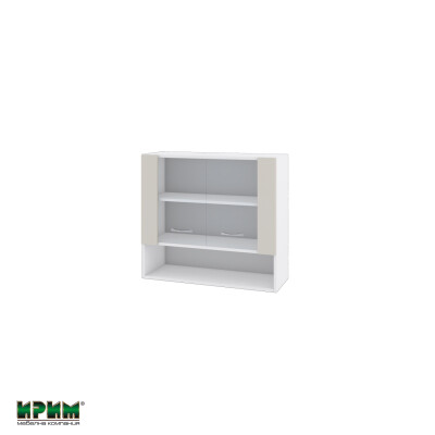 Горен модул с витринни врати и рафт БС-Сатен-10
