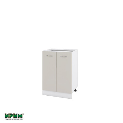 Долен модул за вграждане на мивка с две врати и рафт БС-Сатен-22