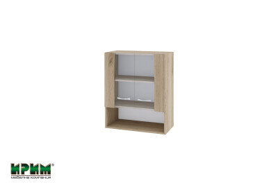 Горен модул с витринни врати и рафт АРДА-Сонома арвен-9