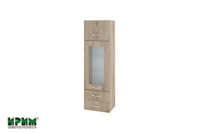 Горен модул с врата,витрина и две чекмеджета АРДА-Сонома арвен-101