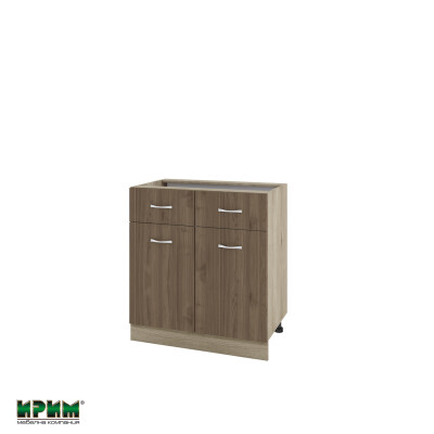 Долен модул с 2 чекмеджета,2 врати и рафт АРО-Орех адмирал-26