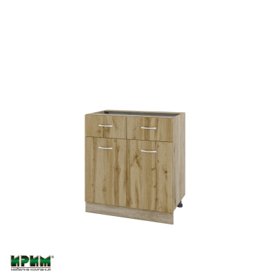 Долен модул с 2 чекмеджета,2 врати и рафт АРДД-Дъб дакота-26