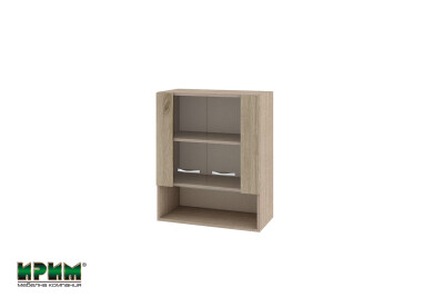 Горен модул с витринни врати и рафт МДА-Сонома арвен-9