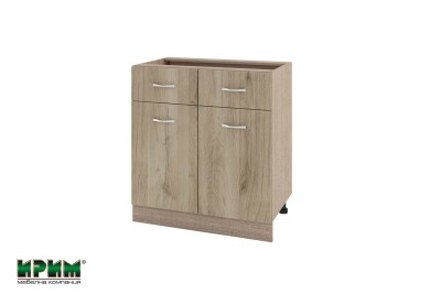 Долен модул с 2 чекмеджета,2 врати и рафт МДА-Сонома арвен-26