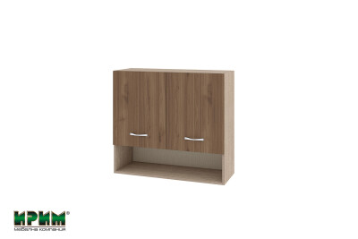 Горен модул с две врати и рафт  и ниша МО-Орех адмирал-8