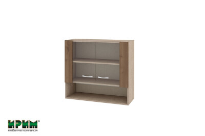 Горен модул с витринни врати и рафт МО-Орех адмирал-10