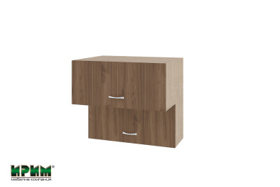 Горен модул с две хоризонтални врати МО-Орех адмирал-107