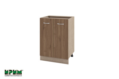 Долен модул за вграждане на мивка с две врати и рафт МО-Орех адмирал-22