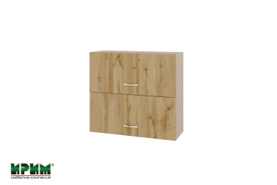 Горен модул с две хоризонтални врати МДД-Дъб дакота-12