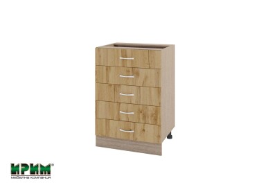 Долен модул с пет чекмеджета МДД-Дъб дакота-29