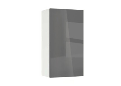 Горен модул с врата и рафт Глосмакс 40 Бял - Антрацит