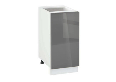 Долен модул с врата и рафт Глосмакс 401 Бял - Антрацит