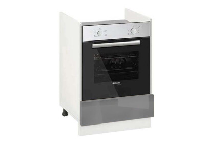 Долен модул за фурна с чекмедже Глосмакс 601Ф Бял - Антрацит