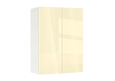 Горен модул с две врати и рафт Глосмакс 50 Бял - Айвъри
