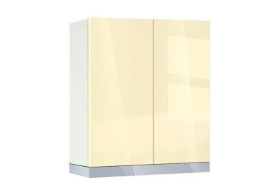 Горен модул с две врати и рафт за абсорбатор Глосмакс 60А Бял - Айвъри