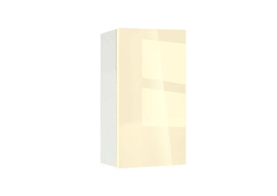 Горен модул с врата и рафт Глосмакс 3М Бял - Айвъри