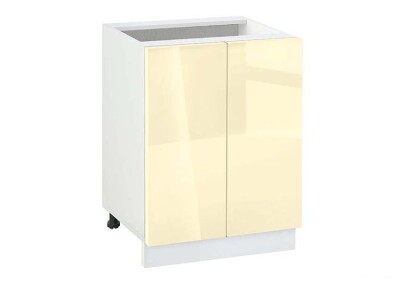 Долен модул с две врати и рафт Глосмакс 602 Бял - Айвъри
