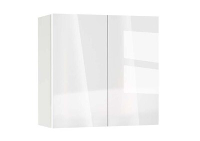 Горен модул с две врати и рафт Глосмакс 80 Бял - Алба