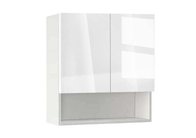 Горен модул с ниша и две врати Глосмакс 60P Бял - Алба