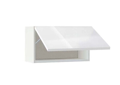 Горен модул с една хоризонтална врата Глосмакс 63Г Бял - Алба