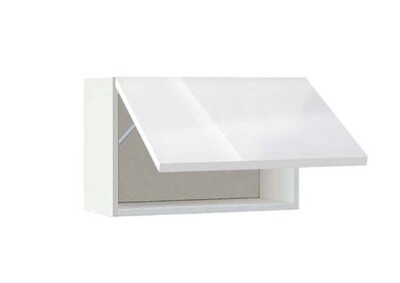 Горен модул с една хоризонтална врата Глосмакс 64Г Бял - Алба