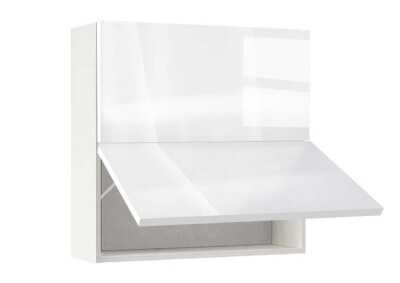 Горен модул с две хоризонтални врати Глосмакс 80Г Бял - Алба