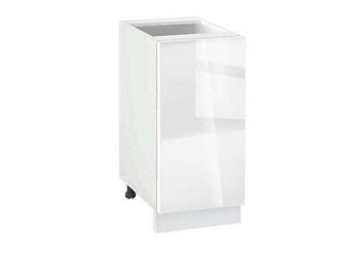 Долен модул с врата и рафт Глосмакс 401 Бял - Алба