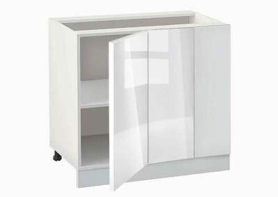 Долен модул ъглов с рафт Глосмакс 1001 Бял - Алба