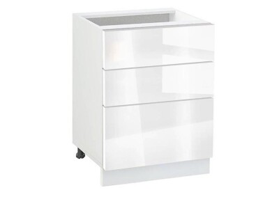 Долен модул с три чекмеджета Глосмакс 603 Бял - Алба