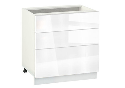 Долен модул с три чекмеджета Глосмакс 803 Бял - Алба