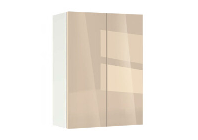 Горен модул с две врати и рафт Глосмакс 50 Бял - Визон