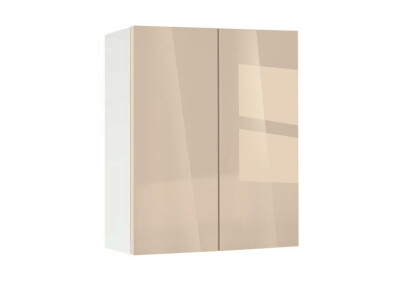 Горен модул с две врати и рафт Глосмакс 60 Бял - Визон