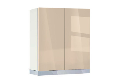 Горен модул с две врати и рафт за абсорбатор Глосмакс 60А Бял - Визон