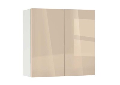 Горен модул с две врати и рафт Глосмакс 80 Бял - Визон