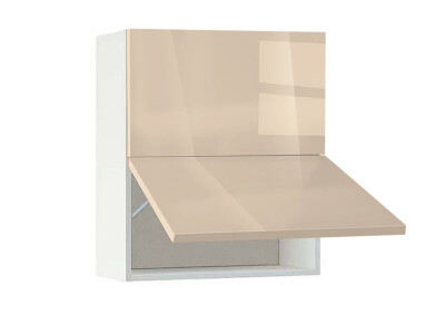 Горен модул с две хоризонтални врати Глосмакс 60Г Бял - Визон