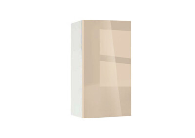 Горен модул с врата и рафт Глосмакс 3М Бял - Визон