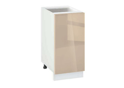 Долен модул с врата и рафт Глосмакс 401 Бял - Визон