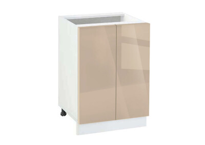 Долен модул с две врати и рафт Глосмакс 502 Бял - Визон