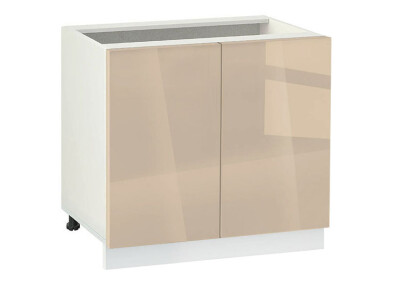 Долен модул с две врати и рафт Глосмакс 1002 Бял - Визон