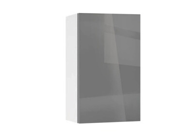 Горен модул с врата и рафт Глосмакс 45 Бял - Антрацит