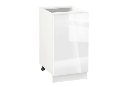 Долен модул с врата и рафт Глосмакс 451 Бял - Алба