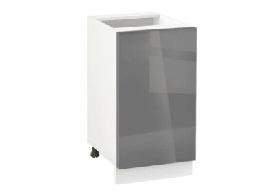 Долен модул с врата и рафт Глосмакс 451 Бял - Антрацит